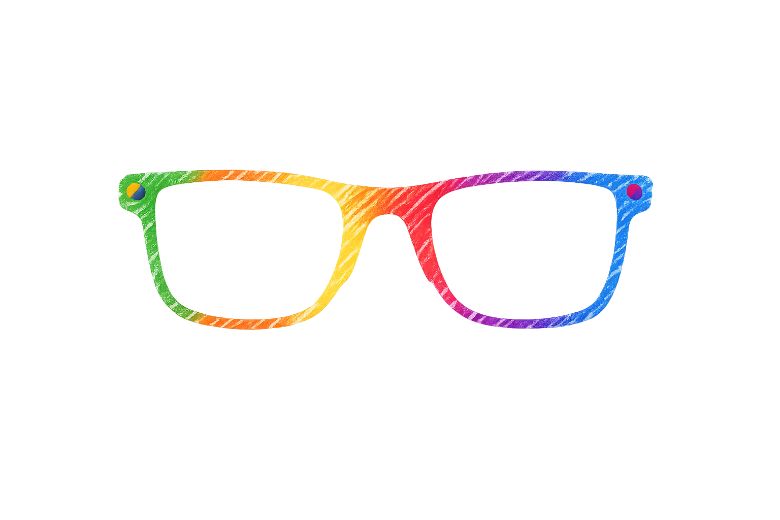 ZIA Vision glasses with rainbow color